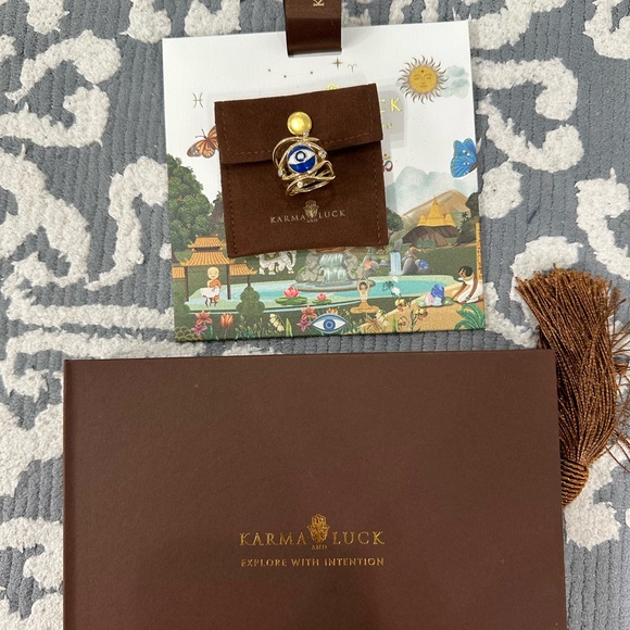 New In Box Never Worn Karma and Luck Evil Eye Ring Size 7 - Picture 3 of 6